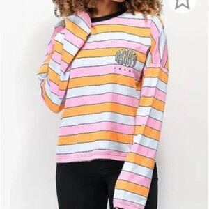 Ragged Jeans Women's Stripe Crop Long Sleeve T-Shirt - M